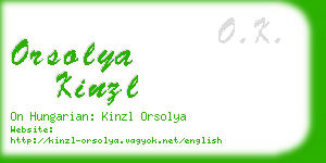 orsolya kinzl business card